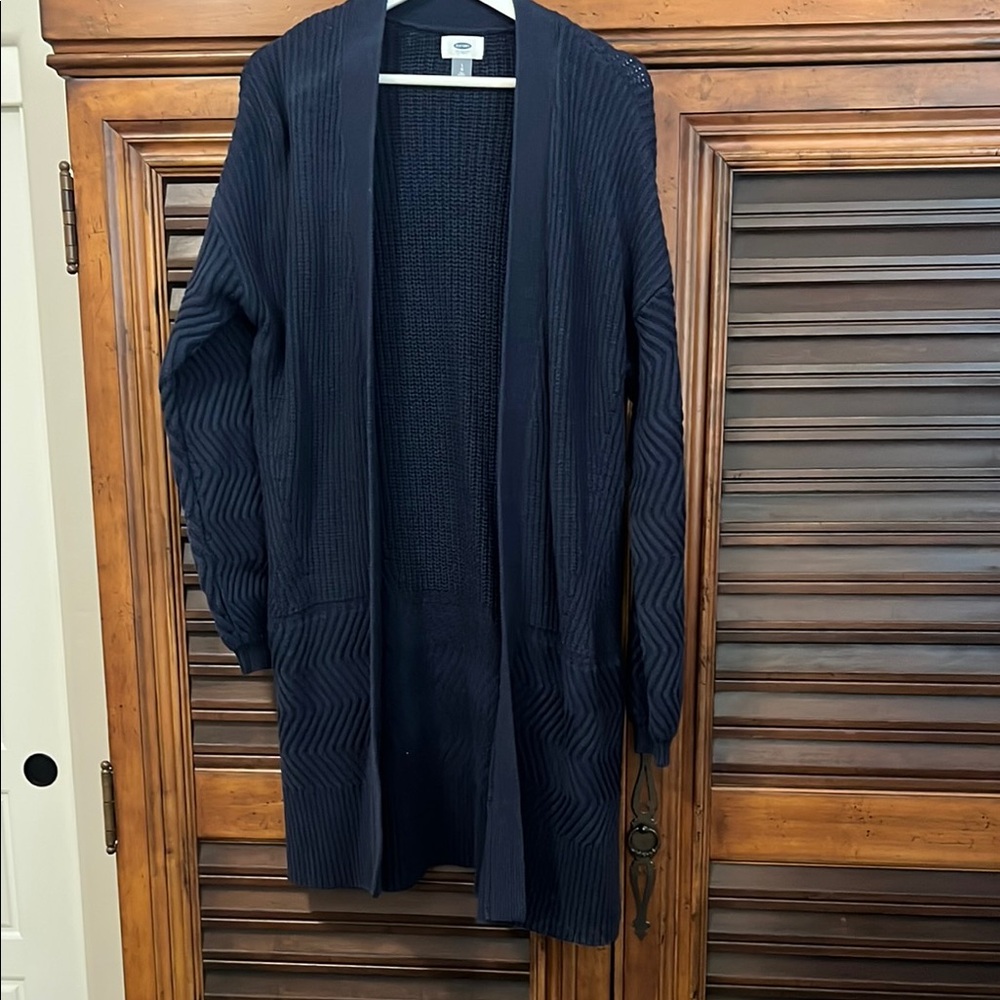Old Navy Women's Navy Blue Sweater long Cardigan
